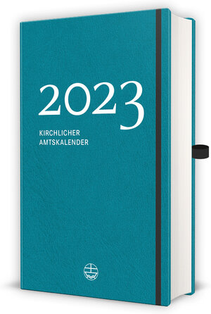 Buchcover Kirchlicher Amtskalender 2023 – petrol  | EAN 9783374071432 | ISBN 3-374-07143-0 | ISBN 978-3-374-07143-2