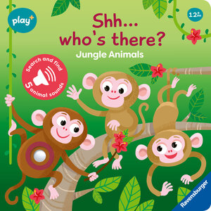 Buchcover Ravensburger Play+ Shh… Who's there? Jungle Animals (My First Seek and Find Sound Book), Baby book 12+ months  | EAN 9783380970088 | ISBN 3-380-97008-5 | ISBN 978-3-380-97008-8