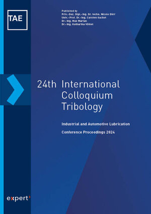 Buchcover 24th International Colloquium Tribology  | EAN 9783381118311 | ISBN 3-381-11831-5 | ISBN 978-3-381-11831-1