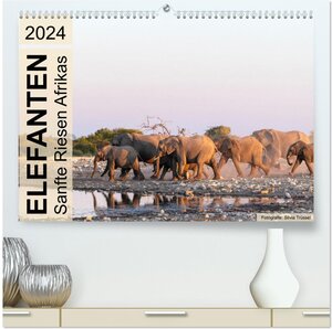 Buchcover Elefanten - Sanfte Riesen Afrikas (hochwertiger Premium Wandkalender 2024 DIN A2 quer), Kunstdruck in Hochglanz | Silvia Trüssel | EAN 9783383012990 | ISBN 3-383-01299-9 | ISBN 978-3-383-01299-0