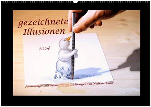 Buchcover gezeichnete Illusionen (Wandkalender 2024 DIN A2 quer), CALVENDO Monatskalender | Wolfram Keller | EAN 9783383156526 | ISBN 3-383-15652-4 | ISBN 978-3-383-15652-6