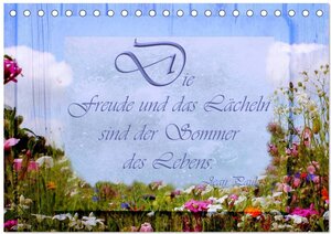 Buchcover Die Freude und das Lächeln sind der Sommer des Lebens. (Tischkalender 2024 DIN A5 quer), CALVENDO Monatskalender | Heike Hultsch | EAN 9783383636677 | ISBN 3-383-63667-4 | ISBN 978-3-383-63667-7