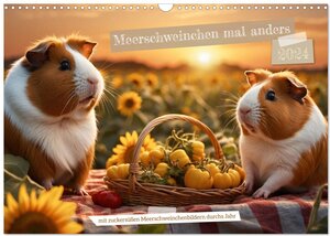 Buchcover Meerschweinchen mal anders! (Wandkalender 2024 DIN A3 quer), CALVENDO Monatskalender | Heidi Spiegler | EAN 9783383748332 | ISBN 3-383-74833-2 | ISBN 978-3-383-74833-2