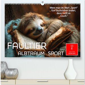Buchcover Faultier - Albtraum Sport (hochwertiger Premium Wandkalender 2025 DIN A2 quer), Kunstdruck in Hochglanz | Peter Roder | EAN 9783383771675 | ISBN 3-383-77167-9 | ISBN 978-3-383-77167-5