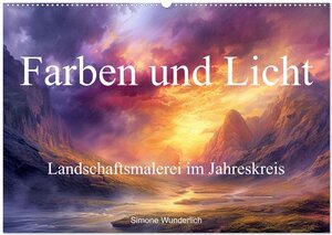 Buchcover Farben und Licht - Landschaftsmalerei im Jahreskreis (Wandkalender 2025 DIN A2 quer), CALVENDO Monatskalender | Simone Wunderlich | EAN 9783383779626 | ISBN 3-383-77962-9 | ISBN 978-3-383-77962-6