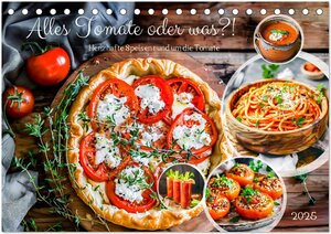 Buchcover Alles Tomate oder was?! - Herzhafte Speisen rund um die Tomate (Tischkalender 2025 DIN A5 quer), CALVENDO Monatskalender | Anja Frost | EAN 9783383820069 | ISBN 3-383-82006-8 | ISBN 978-3-383-82006-9