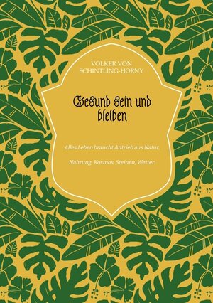 Buchcover Gesund sein und bleiben | Volker von Schintling-Horny | EAN 9783384117571 | ISBN 3-384-11757-3 | ISBN 978-3-384-11757-1