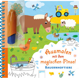 Buchcover Ausmalen mit dem magischen Pinsel. Bauernhoftiere  | EAN 9783401716213 | ISBN 3-401-71621-2 | ISBN 978-3-401-71621-3