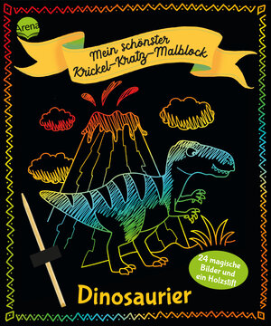 Buchcover Mein schönster Krickel-Kratz-Malblock. Dinosaurier | Ilka Röhling | EAN 9783401717418 | ISBN 3-401-71741-3 | ISBN 978-3-401-71741-8