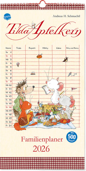 Buchcover Tilda Apfelkern. Familienplaner 2026 | Andreas H. Schmachtl | EAN 9783401722252 | ISBN 3-401-72225-5 | ISBN 978-3-401-72225-2