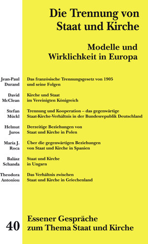 Buchcover Essener Gespräche zum Thema Staat und Kirche / Die Trennung von Staat und Kirche  | EAN 9783402043714 | ISBN 3-402-04371-8 | ISBN 978-3-402-04371-4