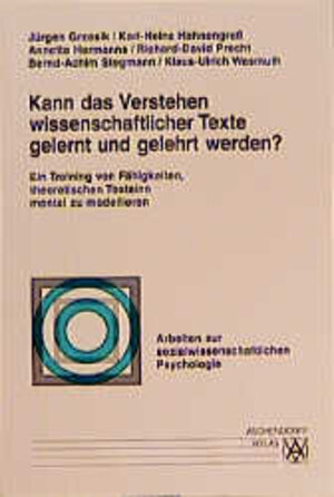 Buchcover Kann das Verstehen wissenschaftlicher Texte gelernt und gelehrt werden? | Jürgen Grzesik | EAN 9783402046029 | ISBN 3-402-04602-4 | ISBN 978-3-402-04602-9