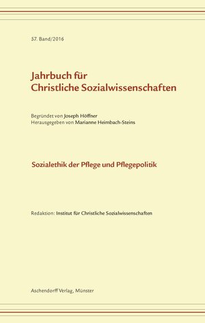 Buchcover Jahrbuch für christliche Sozialwissenschaften, Band 57 (2016)  | EAN 9783402109892 | ISBN 3-402-10989-1 | ISBN 978-3-402-10989-2