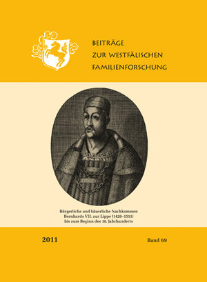 Buchcover Beiträge zur westfälischen Familienforschung, Band 69-2011 | Wolfgang Bechtel | EAN 9783402138908 | ISBN 3-402-13890-5 | ISBN 978-3-402-13890-8