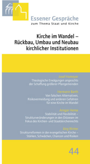 Buchcover Essener Gespräche zum Thema Staat und Kirche / Kirche im Wandel - Rückbau, Umbau und Neubau kirchlicher Institutionen  | EAN 9783402193020 | ISBN 3-402-19302-7 | ISBN 978-3-402-19302-0