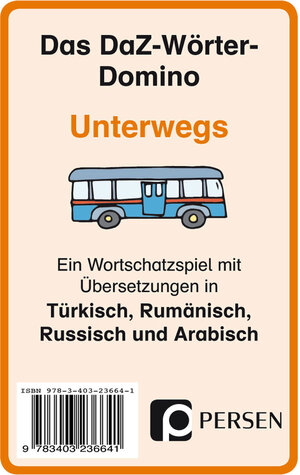 Buchcover Das DaZ-Wörter-Domino: Unterwegs | Klara Kirschbaum | EAN 9783403236641 | ISBN 3-403-23664-1 | ISBN 978-3-403-23664-1