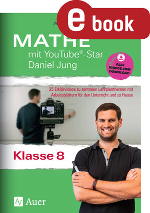 Buchcover Mathe mit YouTube®-Star Daniel Jung Klasse 8 | Annika Riemer | EAN 9783403382508 | ISBN 3-403-38250-8 | ISBN 978-3-403-38250-8
