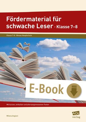 Buchcover Fördermaterial für schwache Leser - Klasse 7-8 | Milena Angioni | EAN 9783403401834 | ISBN 3-403-40183-9 | ISBN 978-3-403-40183-4