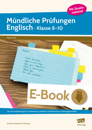 Buchcover Mündliche Prüfungen Englisch - Klasse 8-10 | Jennifer Kriebitzsch-Neuburg | EAN 9783403404361 | ISBN 3-403-40436-6 | ISBN 978-3-403-40436-1