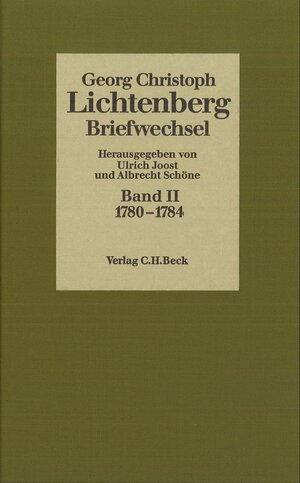 Buchcover Lichtenberg Briefwechsel Bd. 2: 1780-1784  | EAN 9783406094026 | ISBN 3-406-09402-3 | ISBN 978-3-406-09402-6