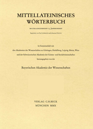 Buchcover Mittellateinisches Wörterbuch 22. Lieferung (contradictorius - corregno)  | EAN 9783406358029 | ISBN 3-406-35802-0 | ISBN 978-3-406-35802-9