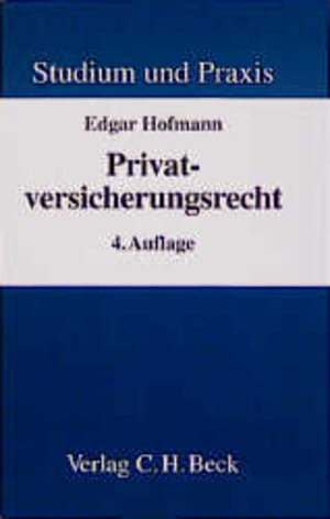 Privatversicherungsrecht: Rechtsstand: 19980401