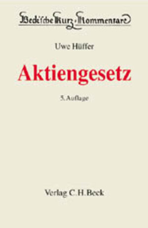 Buchcover Aktiengesetz (AktG) | Uwe Hüffer | EAN 9783406483844 | ISBN 3-406-48384-4 | ISBN 978-3-406-48384-4