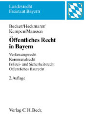 Buchcover Öffentliches Recht in Bayern | Ulrich Becker | EAN 9783406485640 | ISBN 3-406-48564-2 | ISBN 978-3-406-48564-0
