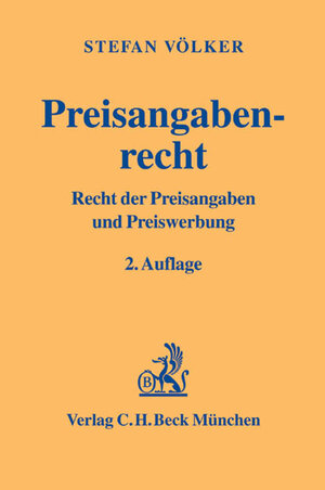 Buchcover Preisangabenrecht | Stefan Völker | EAN 9783406491306 | ISBN 3-406-49130-8 | ISBN 978-3-406-49130-6