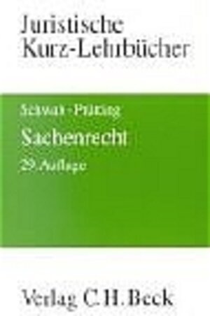 Buchcover Sachenrecht | Karl H Schwab | EAN 9783406531439 | ISBN 3-406-53143-1 | ISBN 978-3-406-53143-9