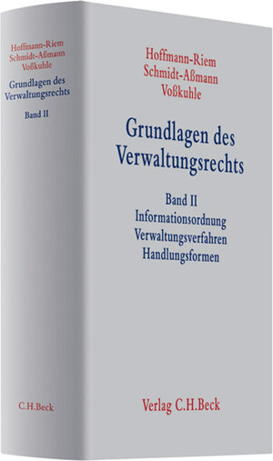 Buchcover Grundlagen des Verwaltungsrechts  Band 2: Informationsordnung, Verwaltungsverfahren, Handlungsformen  | EAN 9783406547188 | ISBN 3-406-54718-4 | ISBN 978-3-406-54718-8