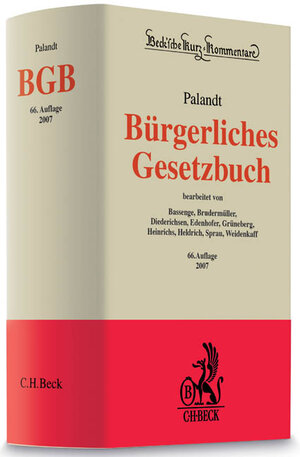 Buchcover Bürgerliches Gesetzbuch | Palandt | EAN 9783406552663 | ISBN 3-406-55266-8 | ISBN 978-3-406-55266-3