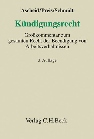 Buchcover Kündigungsrecht  | EAN 9783406554650 | ISBN 3-406-55465-2 | ISBN 978-3-406-55465-0