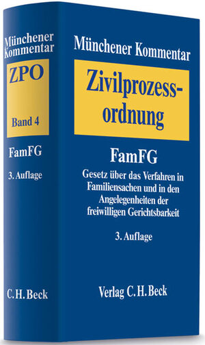 Buchcover Münchener Kommentar zur Zivilprozessordnung  Bd. 4: Gesetz über das Verfahren in Familiensachen und in den Angelegenheiten der freiwilligen Gerichtsbarkeit (FamFG)  | EAN 9783406577666 | ISBN 3-406-57766-0 | ISBN 978-3-406-57766-6