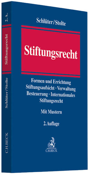 Buchcover Stiftungsrecht | Andreas Schlüter | EAN 9783406612138 | ISBN 3-406-61213-X | ISBN 978-3-406-61213-8