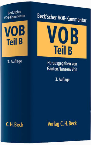 Buchcover Beck'scher VOB-Kommentar / Beck'scher VOB-Kommentar Vergabe- und Vertragsordnung für Bauleistungen Teil B  | EAN 9783406613449 | ISBN 3-406-61344-6 | ISBN 978-3-406-61344-9