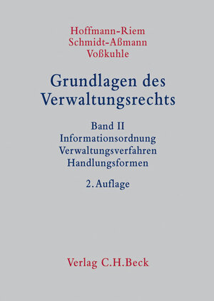 Buchcover Grundlagen des Verwaltungsrechts Band 2: Informationsordnung, Verwaltungsverfahren, Handlungsformen  | EAN 9783406620829 | ISBN 3-406-62082-5 | ISBN 978-3-406-62082-9