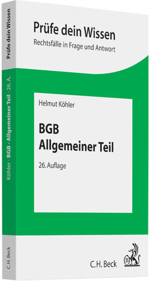 Buchcover BGB Allgemeiner Teil | Helmut Köhler | EAN 9783406625954 | ISBN 3-406-62595-9 | ISBN 978-3-406-62595-4