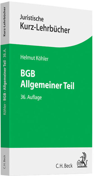 Buchcover BGB Allgemeiner Teil | Helmut Köhler | EAN 9783406637988 | ISBN 3-406-63798-1 | ISBN 978-3-406-63798-8