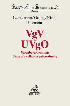 Buchcover VgV / UVgO  | EAN 9783406647253 | ISBN 3-406-64725-1 | ISBN 978-3-406-64725-3