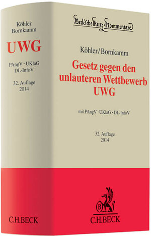 Buchcover Gesetz gegen den unlauteren Wettbewerb | Helmut Köhler | EAN 9783406654503 | ISBN 3-406-65450-9 | ISBN 978-3-406-65450-3