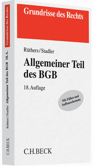 Buchcover Allgemeiner Teil des BGB | Bernd Rüthers | EAN 9783406668432 | ISBN 3-406-66843-7 | ISBN 978-3-406-66843-2