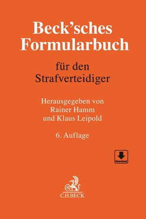 Buchcover Beck'sches Formularbuch für den Strafverteidiger  | EAN 9783406684517 | ISBN 3-406-68451-3 | ISBN 978-3-406-68451-7