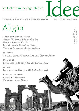 Buchcover Zeitschrift für Ideengeschichte Heft X/1 Frühjahr 2016  | EAN 9783406687280 | ISBN 3-406-68728-8 | ISBN 978-3-406-68728-0