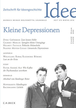 Buchcover Zeitschrift für Ideengeschichte Heft X/4 Winter 2016  | EAN 9783406687310 | ISBN 3-406-68731-8 | ISBN 978-3-406-68731-0