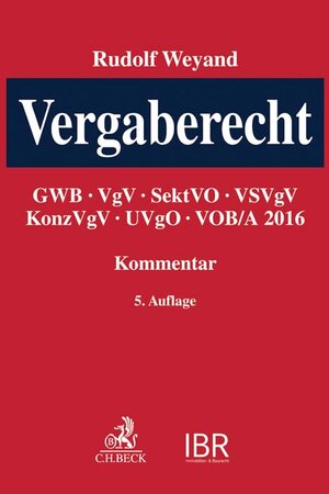 Buchcover Vergaberecht | Rudolf Weyand | EAN 9783406695032 | ISBN 3-406-69503-5 | ISBN 978-3-406-69503-2