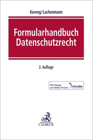 Buchcover Formularhandbuch Datenschutzrecht  | EAN 9783406695421 | ISBN 3-406-69542-6 | ISBN 978-3-406-69542-1