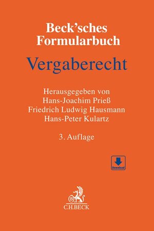 Buchcover Beck'sches Formularbuch Vergaberecht  | EAN 9783406696305 | ISBN 3-406-69630-9 | ISBN 978-3-406-69630-5
