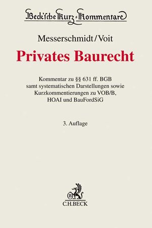 Buchcover Privates Baurecht  | EAN 9783406710759 | ISBN 3-406-71075-1 | ISBN 978-3-406-71075-9