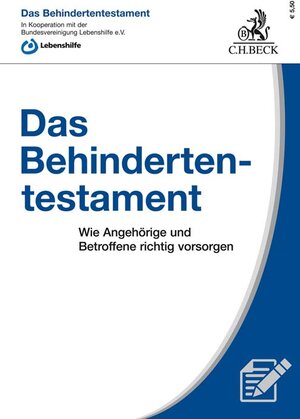 Buchcover Das Behindertentestament | Julia Roglmeier | EAN 9783406719516 | ISBN 3-406-71951-1 | ISBN 978-3-406-71951-6